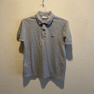 Lacoste gray polo shirt sz S